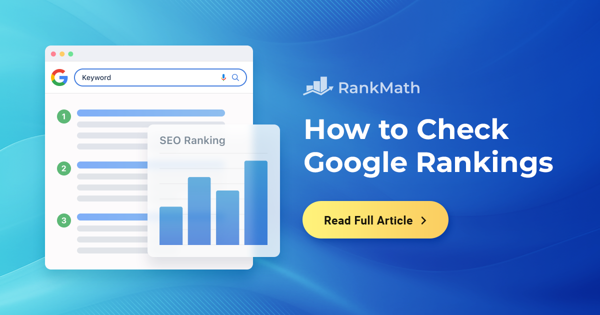 how to check google ranking of website
